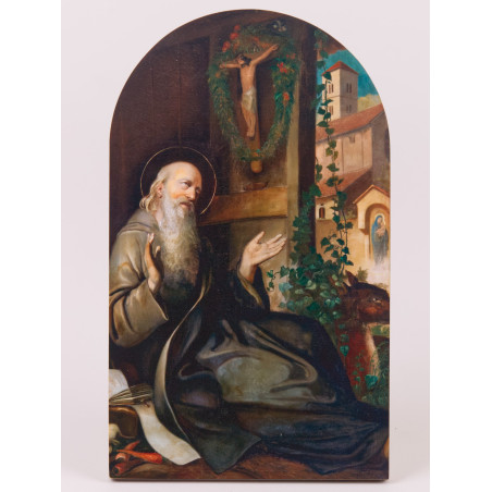Fotoreprodukce oltářního obrazu sv. Jiljí 8x13 cm